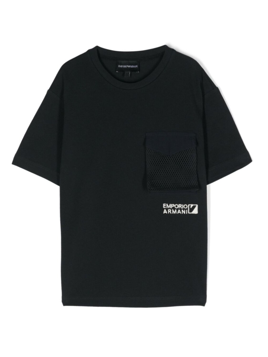 

Emporio Armani футболка с вышитым логотипом, синий