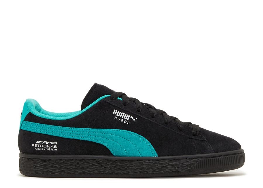 

Кроссовки Puma Mercedes-Amg Petronas F1 X Suede 'Black Spectra Green', черный