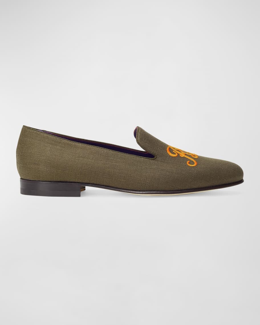 

Мужские льняные тапочки Alonzo Script Ralph Lauren Purple Label