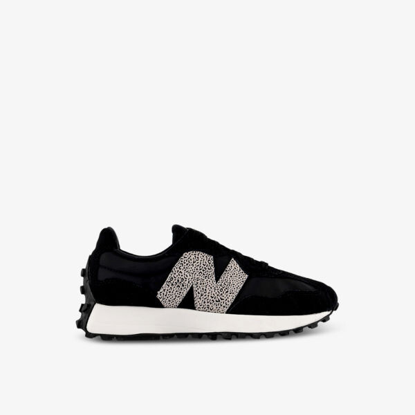 

Кроссовки 327 с низкими берцами из замши и сетки New Balance, черный