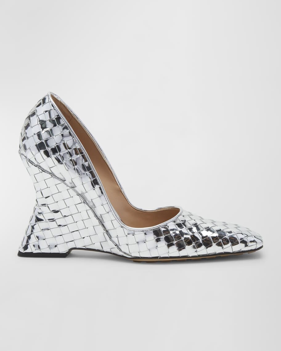 

Туфли-лодочки Comet из плетеной зеркальной кожи Bottega Veneta