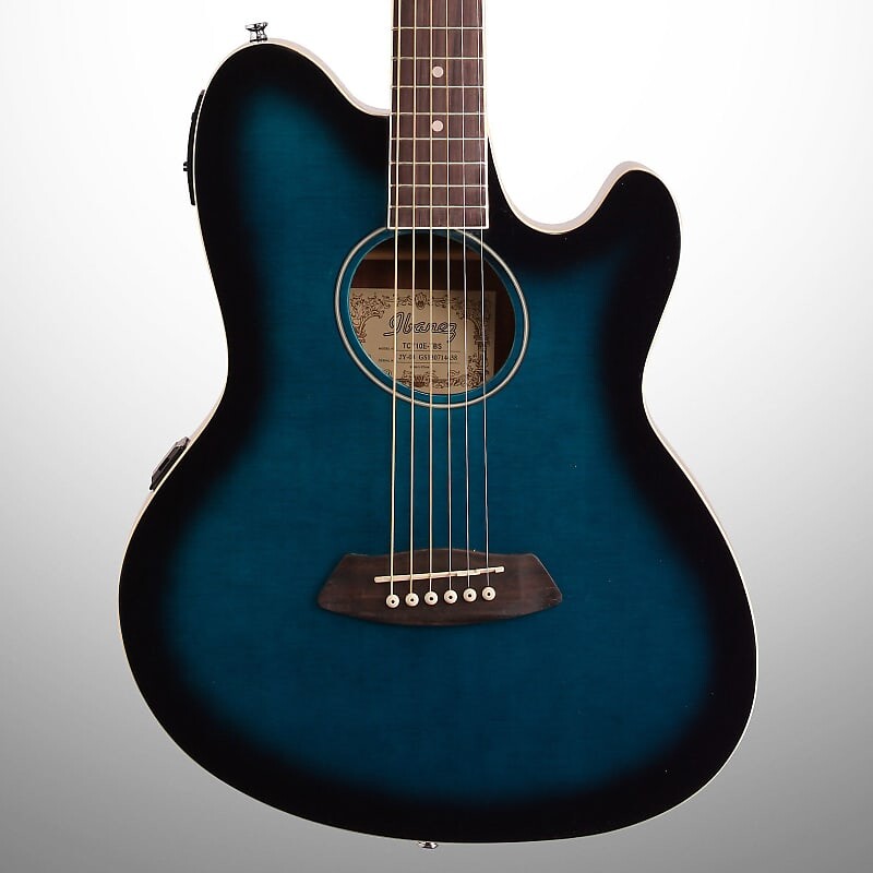 

Акустическая гитара Ibanez TCY10E Talman Cutaway Acoustic-Electric Guitar, Transparent Blue Sunburst