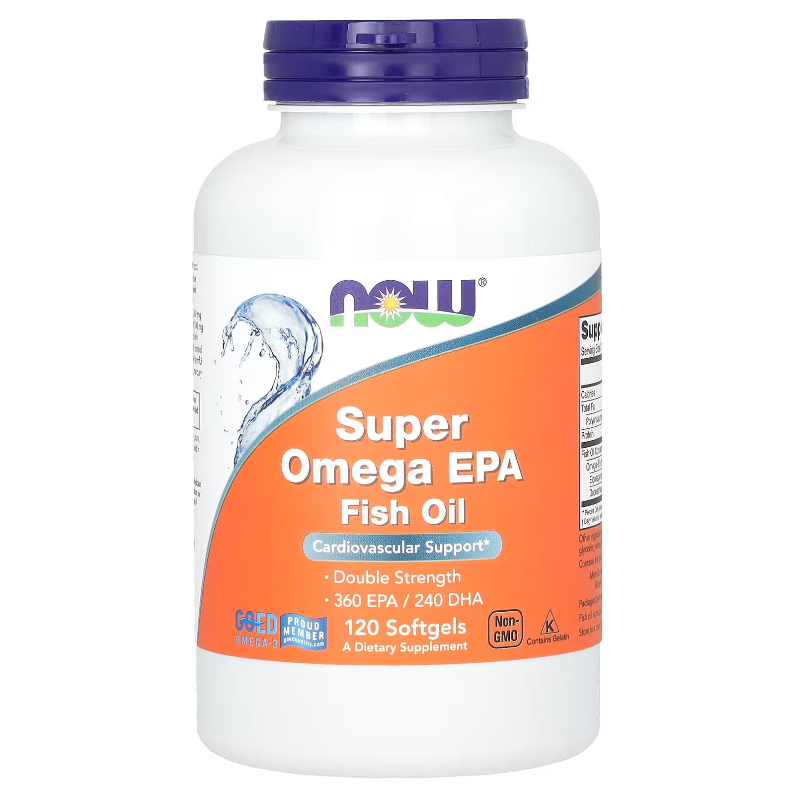 Рыбий жир NOW Foods Super Omega EPA, 120 мягких таблеток now foods super epa молекулярно дистиллирован 120 капсул