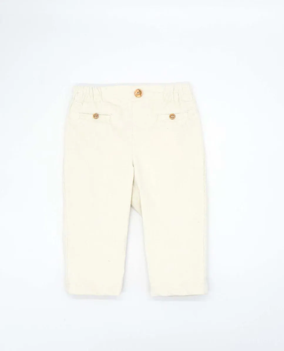 

Вельветовые штаны для мальчика с эластичной резинкой на талии Fina Ejerique, цвет Crudo