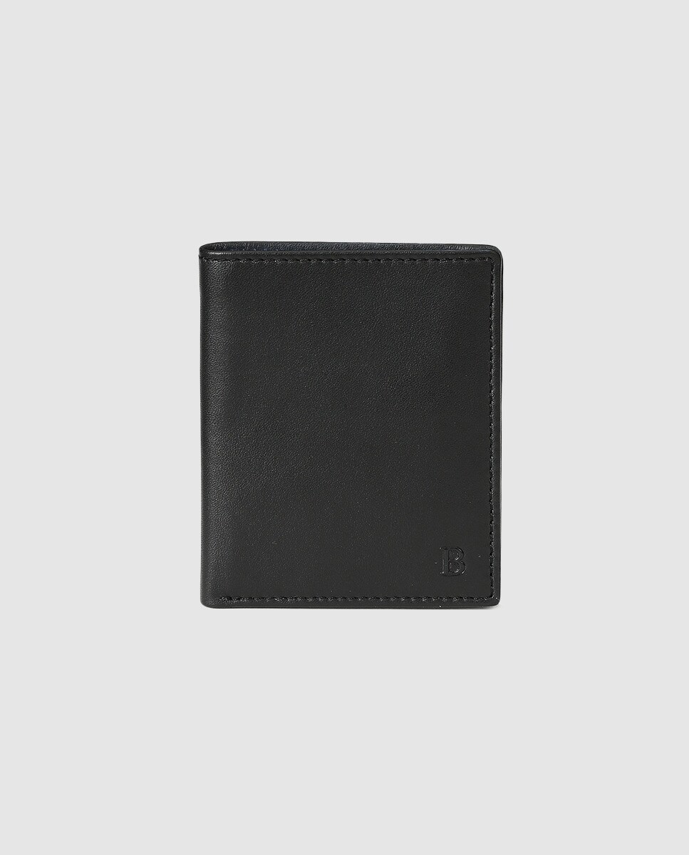 Черный кожаный кошелек для карт Miguel Bellido, черный черный кожаный кошелек miguel bellido черный