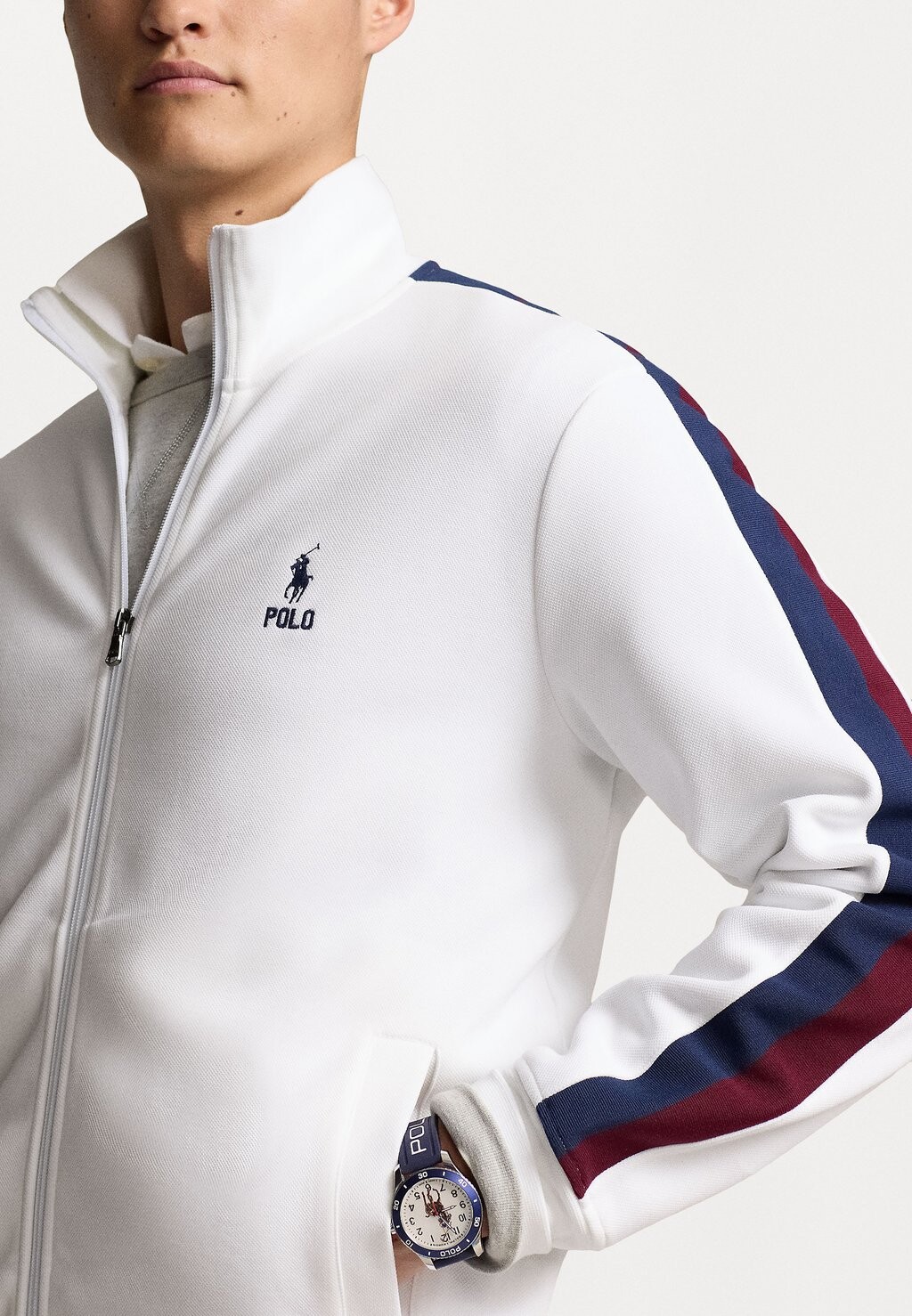 

Толстовка DOUBLE-KNIT MESH TRACK JACKET Ralph Lauren, белый