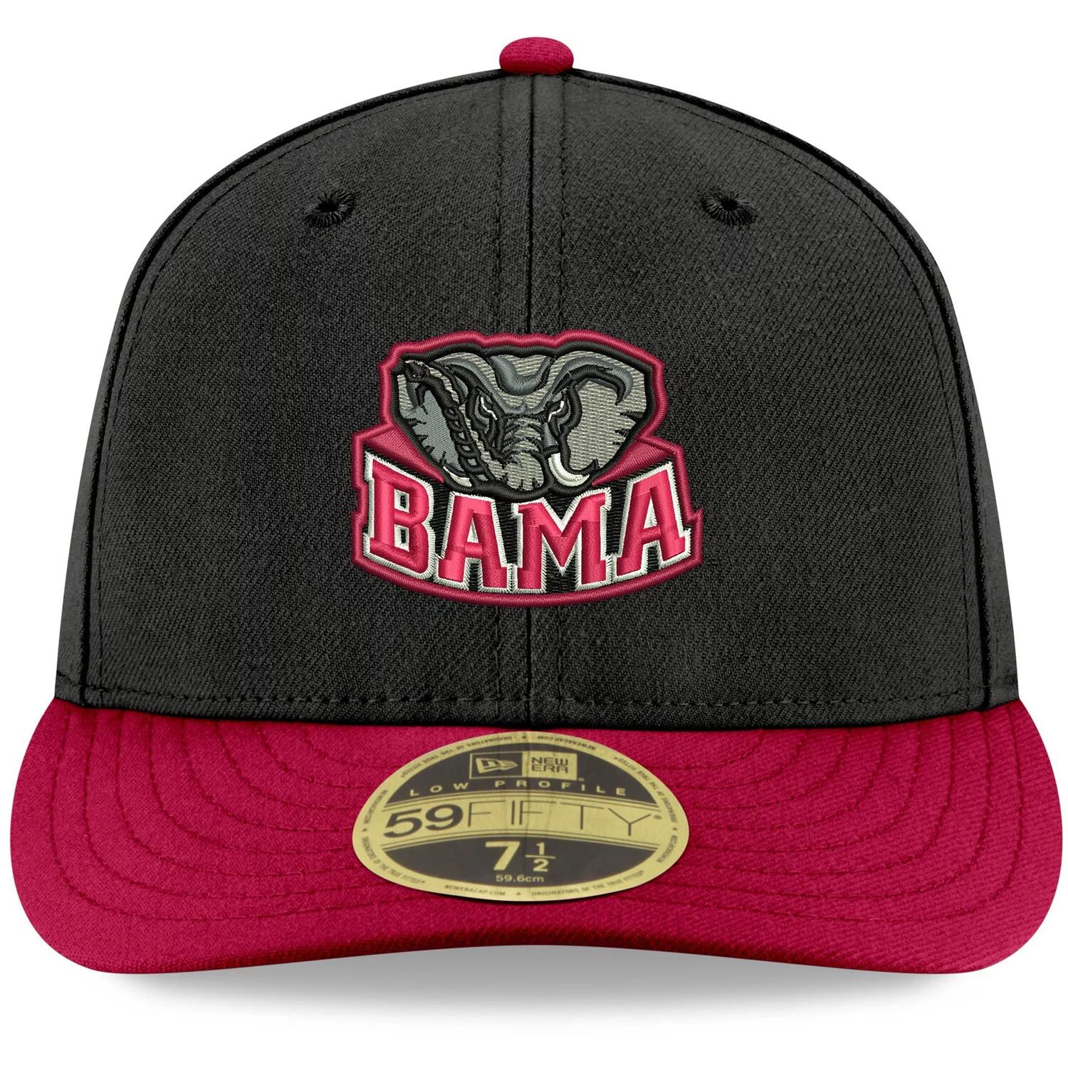 

Мужская базовая низкопрофильная шляпа New Era Black/Crimson Alabama Crimson Tide 59FIFTY