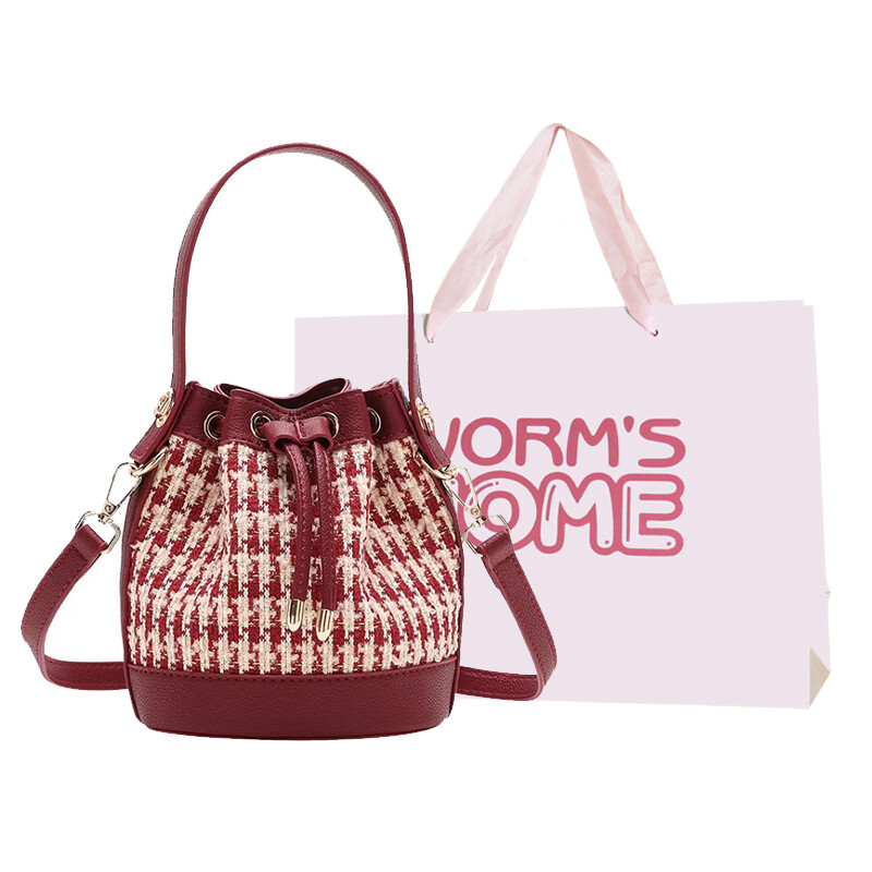 

Женская сумка через плечо Worm's home, Бургундия
