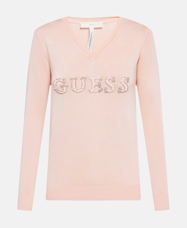 

Топ с длинными рукавами Guess, розовый