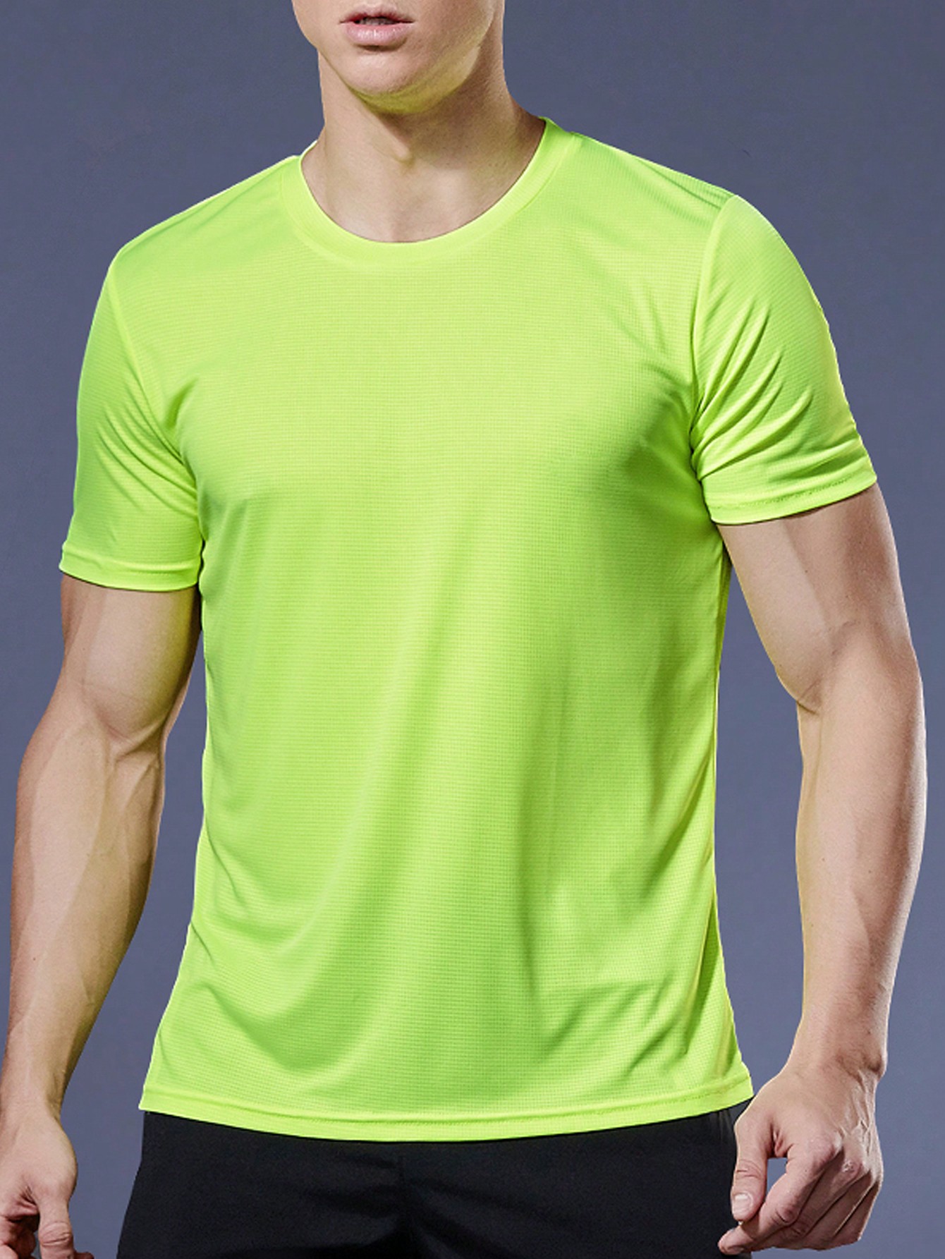 цена 2 шт. комплект свободных футболок с короткими рукавами для тренировок и бега для мужчин, зеленый