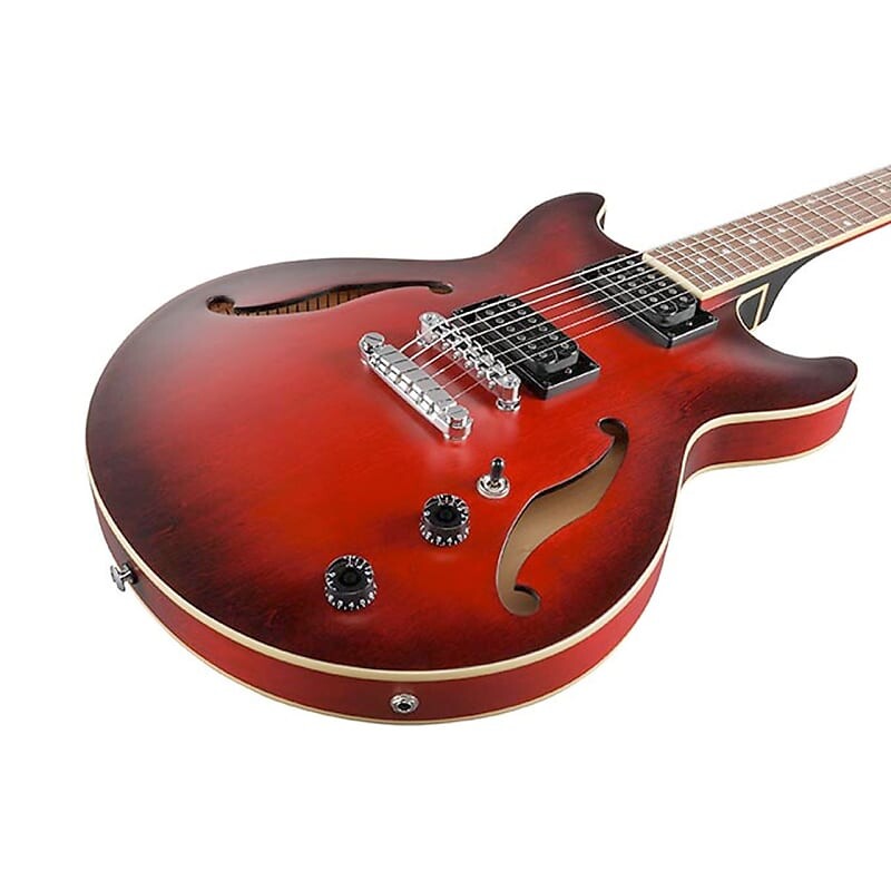 

Электрогитара Ibanez Artcore AM53 Semi-Hollow Electric Guitar in Sunburst Red Flat
