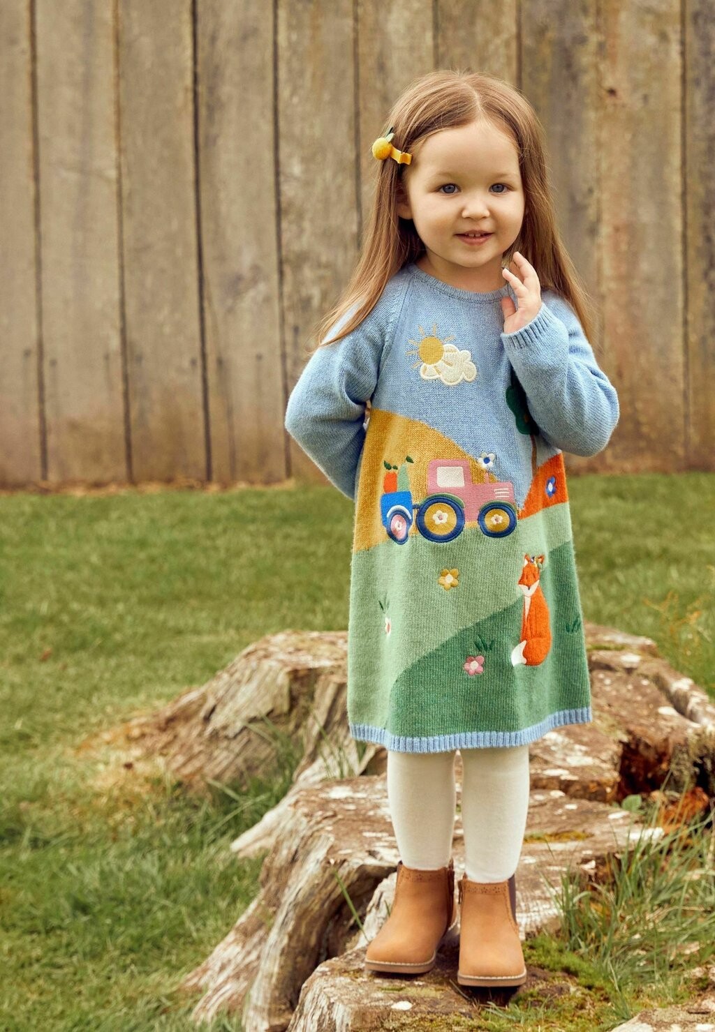 

Трикотажное платье Farmyard JoJo Maman Bébé, синий