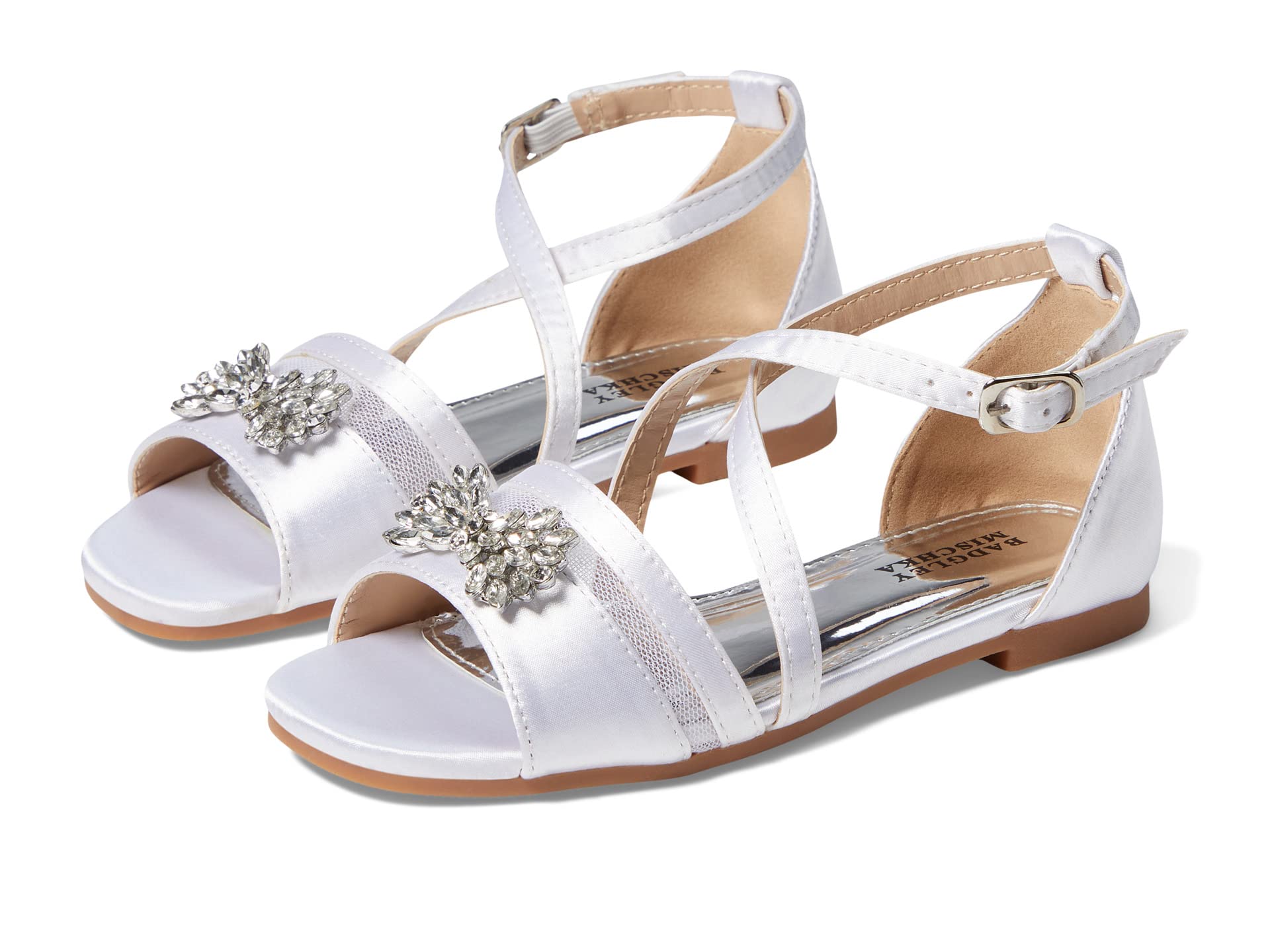 

Сандалии Badgley Mischka Kids Whitney Bow Jewel Toe Sandal (Little Kid/Big Kid), белый