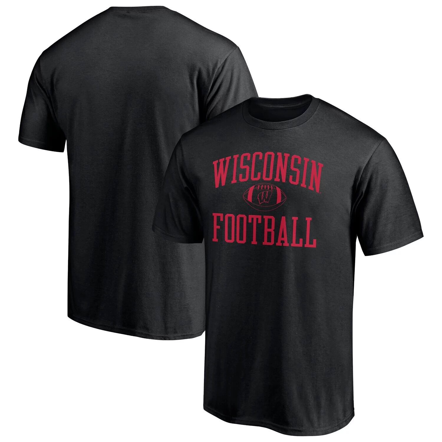 

Мужская черная футболка с логотипом Wisconsin Badgers First Sprint Team Fanatics