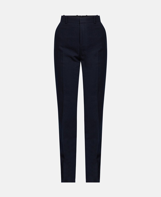 

Шерстяные брюки Ann Demeulemeester, темно-синий