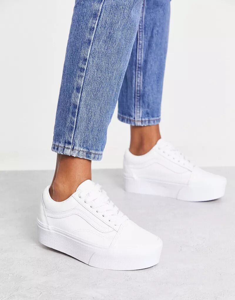

Кожаные тройные белые кроссовки Vans Old Skool Stackform эксклюзивно для ASOS