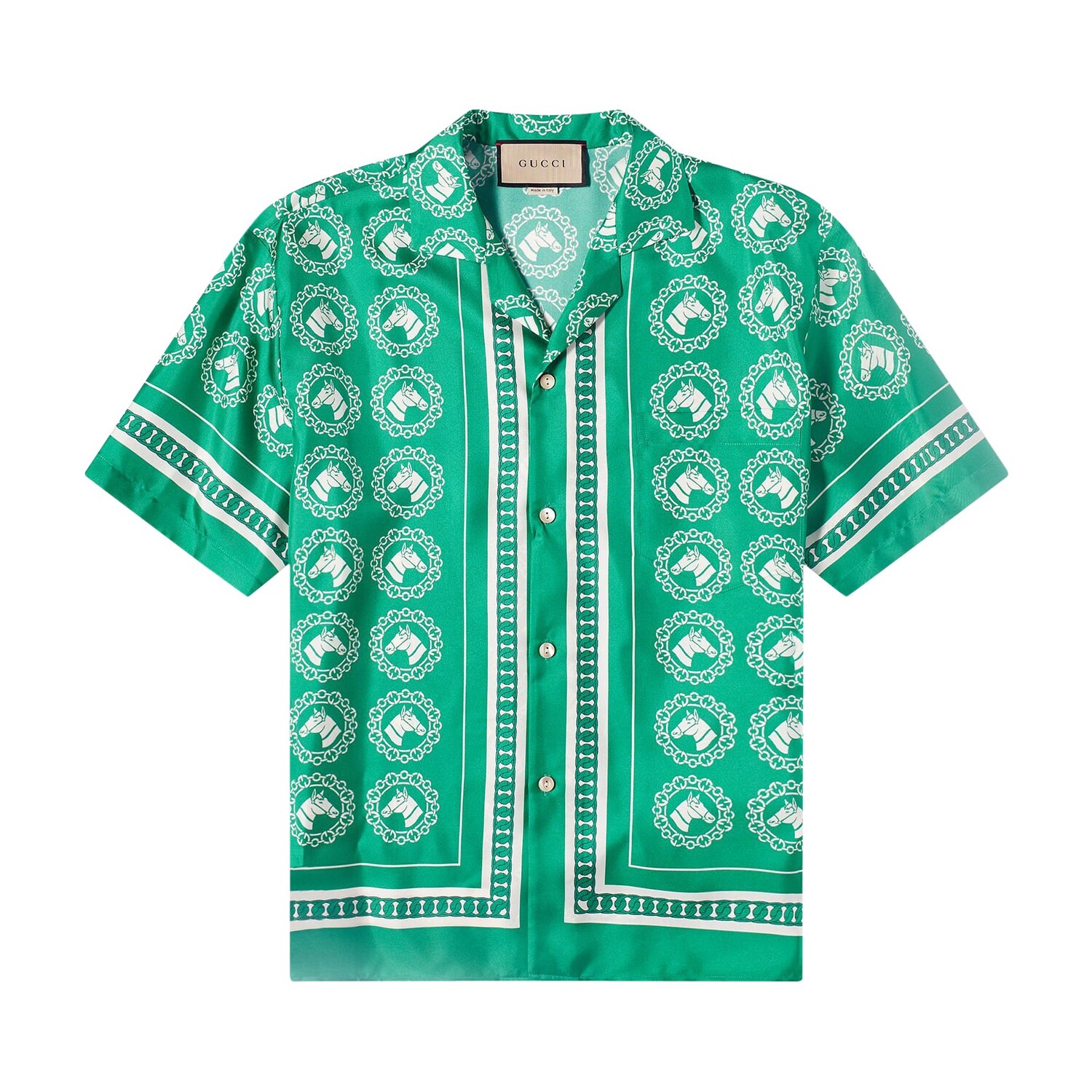 

Рубашка Gucci Bowling Aloha, Зеленый/Слоновая кость/Разноцветный
