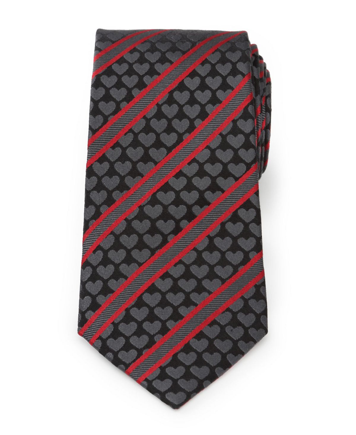 Мужской галстук в полоску с сердечками Cufflinks Inc. мужской галстук для шафера cufflinks inc