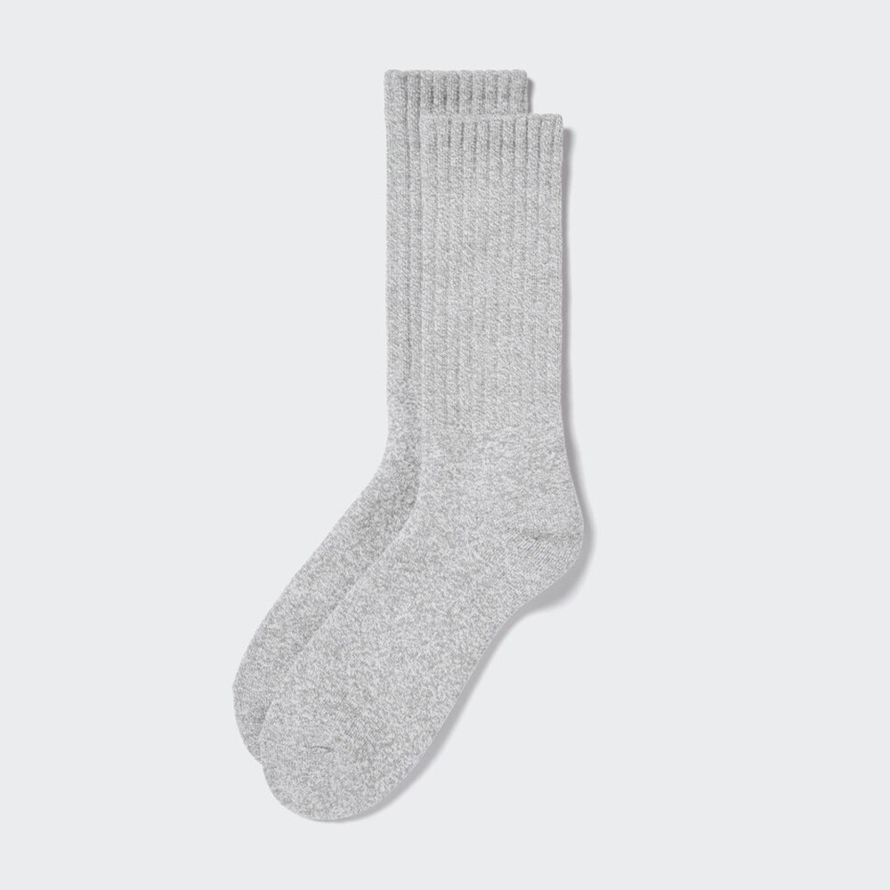 

Мужские носки Uniqlo HEATTECH ниже колена, дымчато-серый