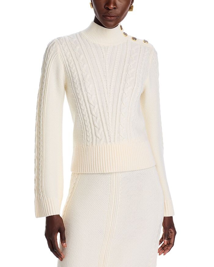 

Свитер вязанной вязки Derek Lam 10 Crosby Thomas, белый