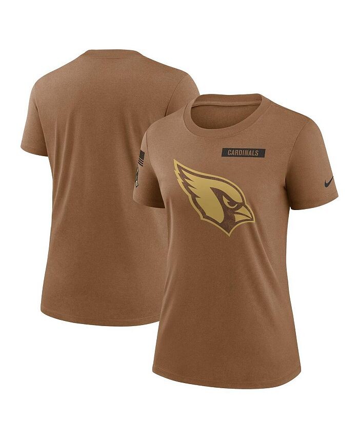 

Женская коричневая футболка Arizona Cardinals 2023 Salute to Service Legend Performance Nike, коричневый