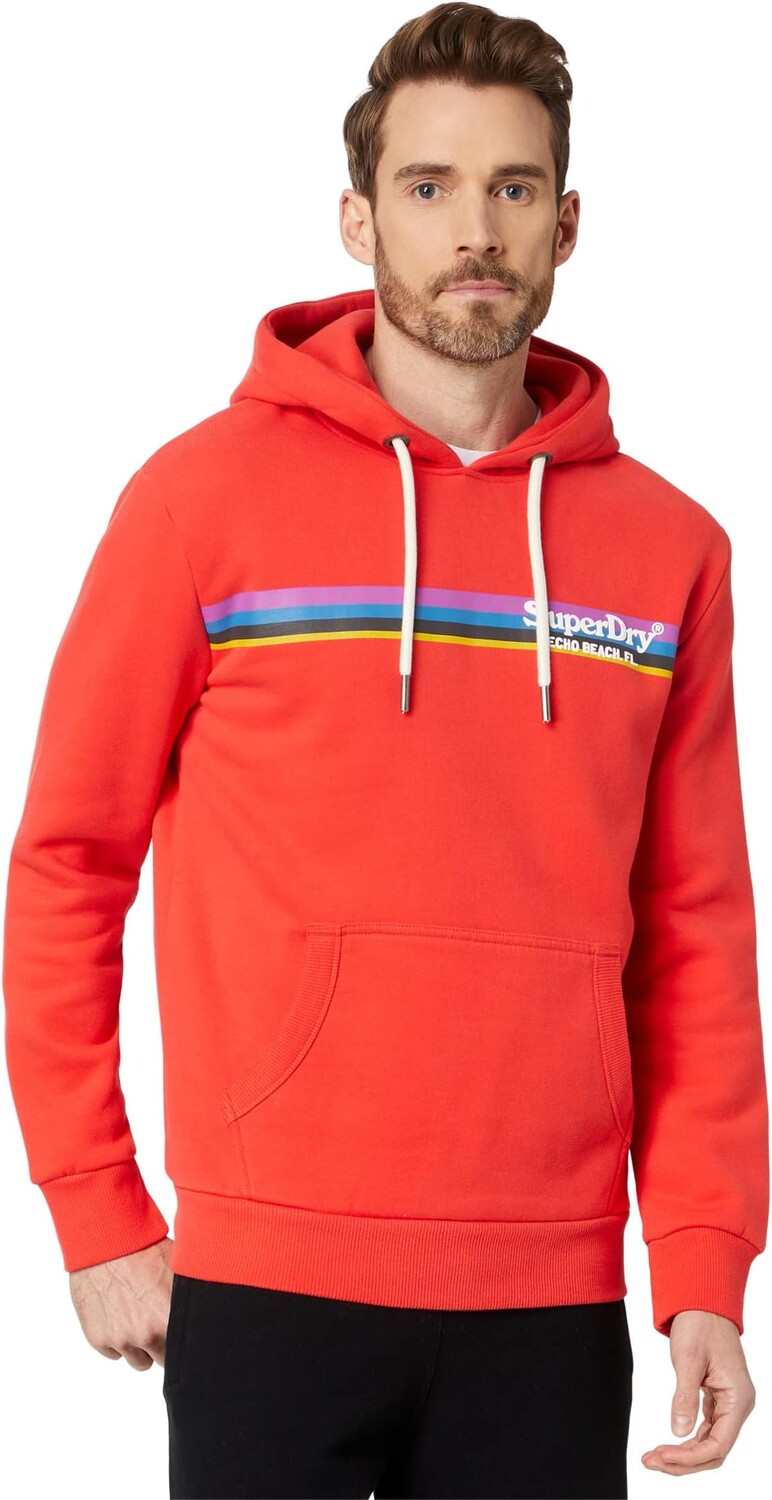 

Винтажная толстовка с капюшоном Superdry, цвет Sunset Red