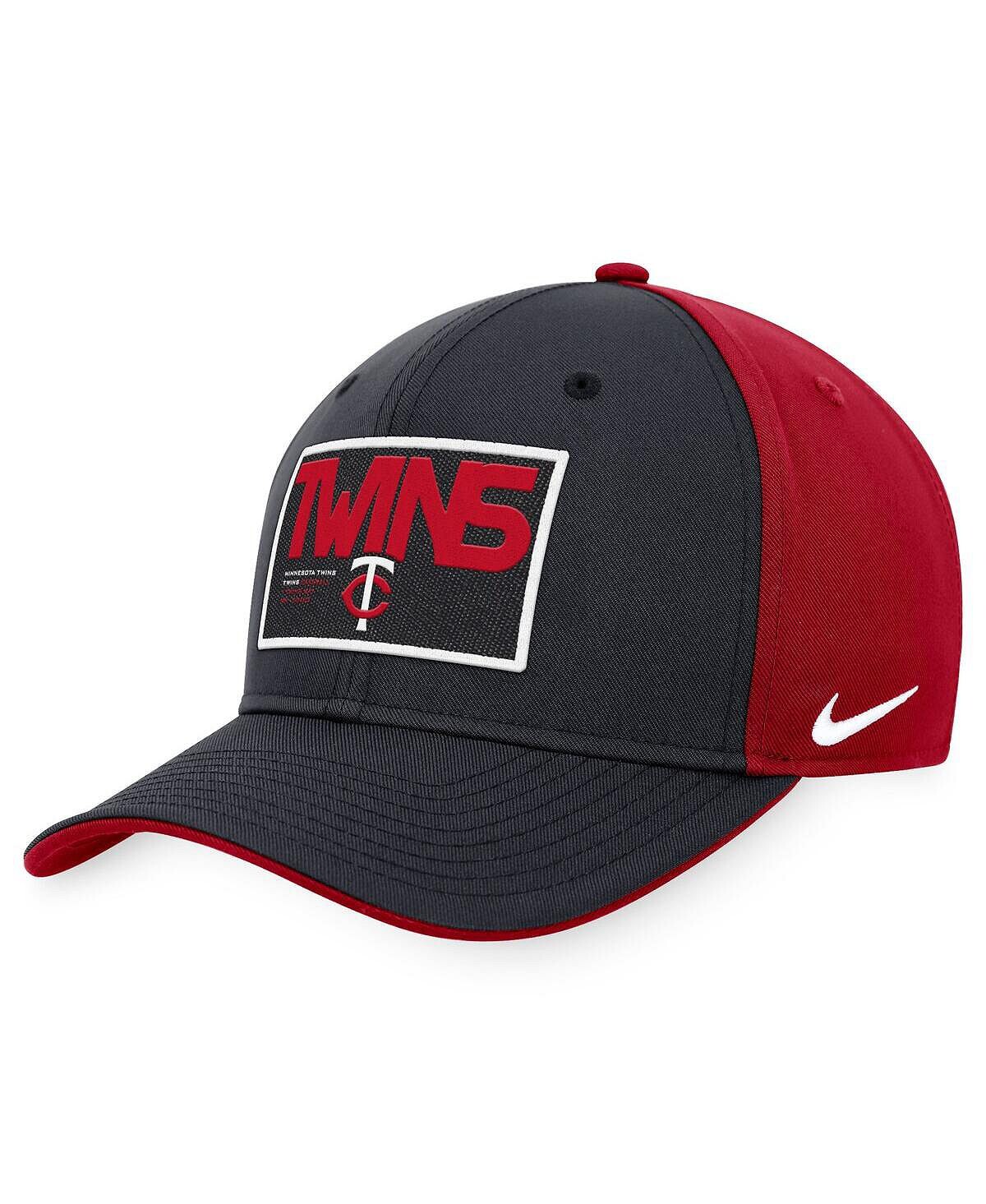 

Мужская темно-красная кепка Minnesota Twins Classic99 с цветными блоками Performance Snapback Nike