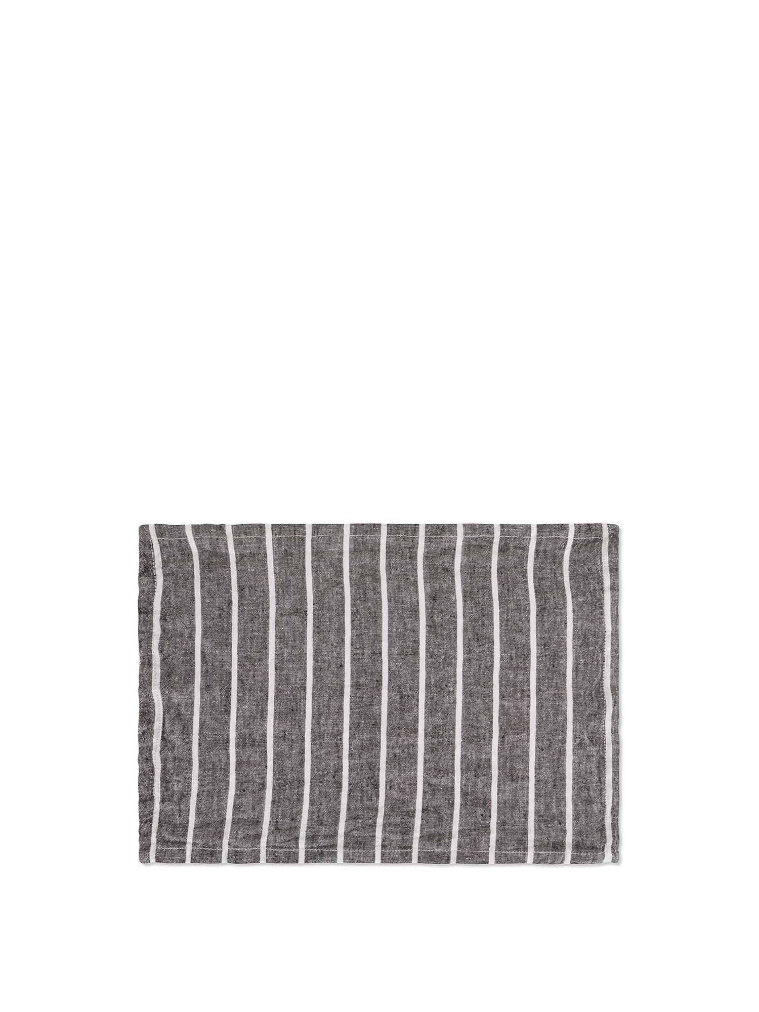 Полосатый льняной коврик Coincasa, белый подставка для столовых приборов terka единый размер бежевый