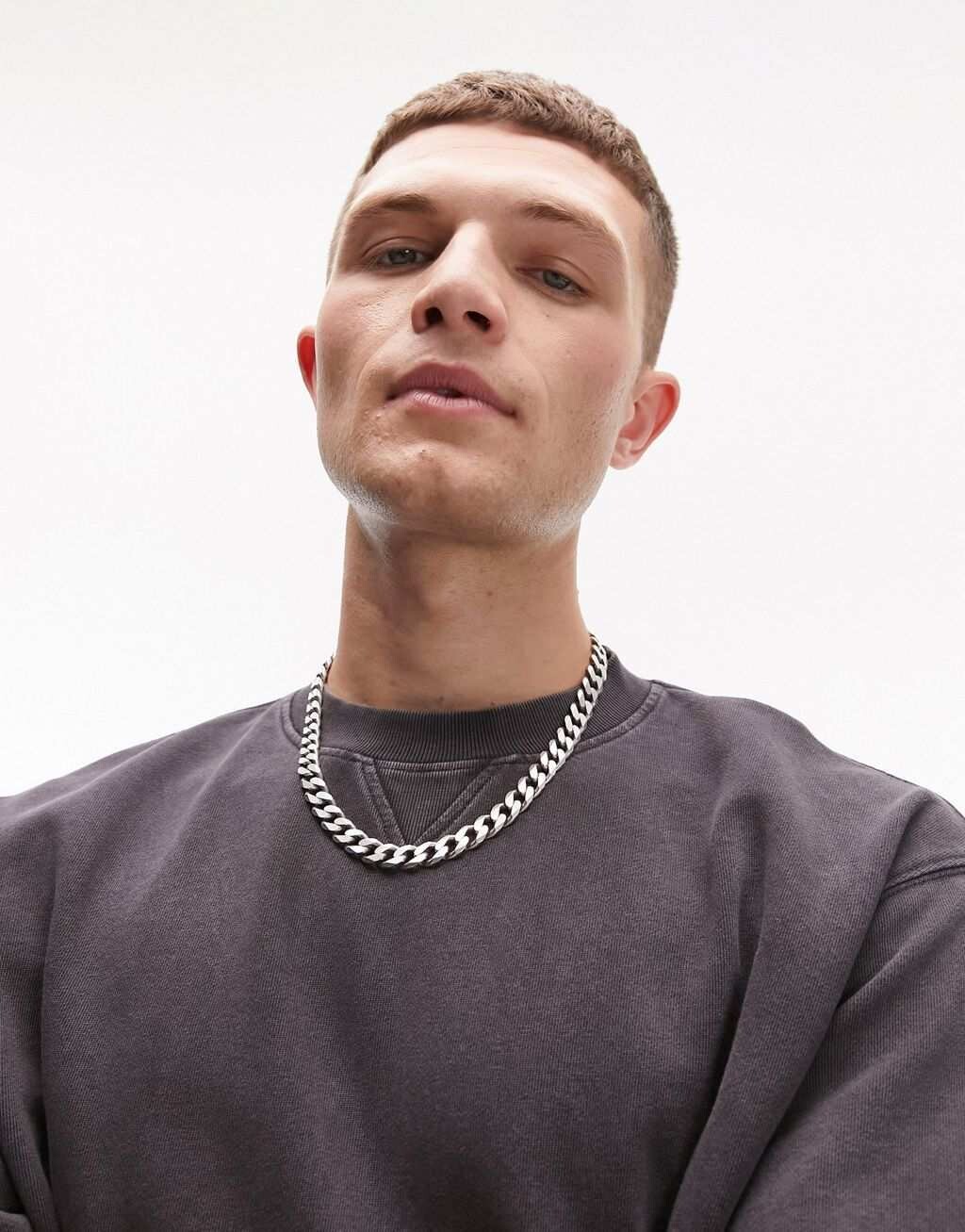 

Черная толстовка оверсайз с короткими рукавами Topman, Черный
