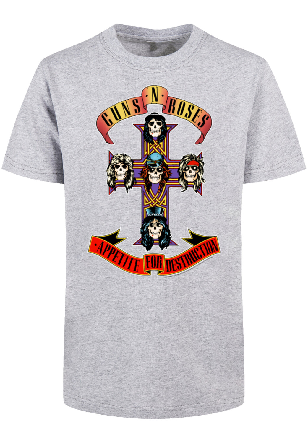 

Футболка F4NT4STIC Basic Kids Tee Guns 'n' Roses Appetite For Destruction, цвет heathergrey