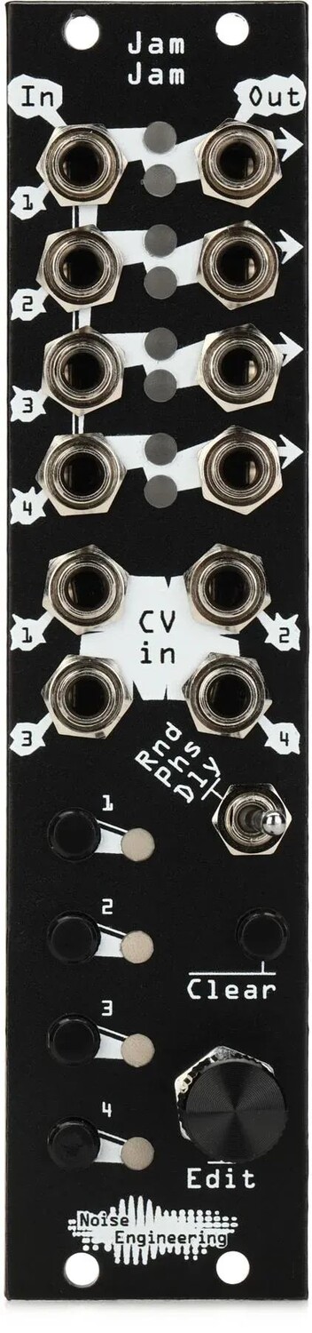 

Шумоизоляция Jam Jam 4-канальный многомодовый модуль CV и тактового процессора Eurorack - черный