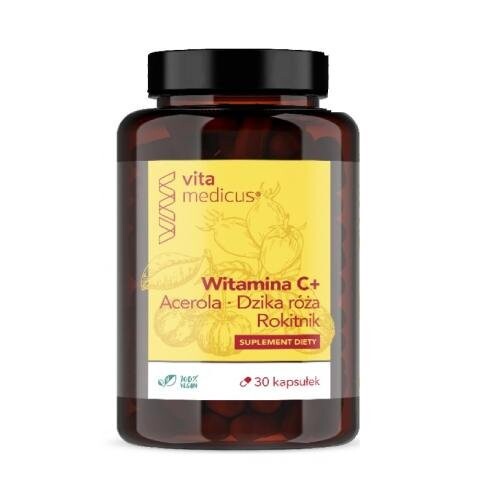 

Vita Medicus, Витамин С+ Ацерола, шиповник, облепиха, 30 капсул. Inna