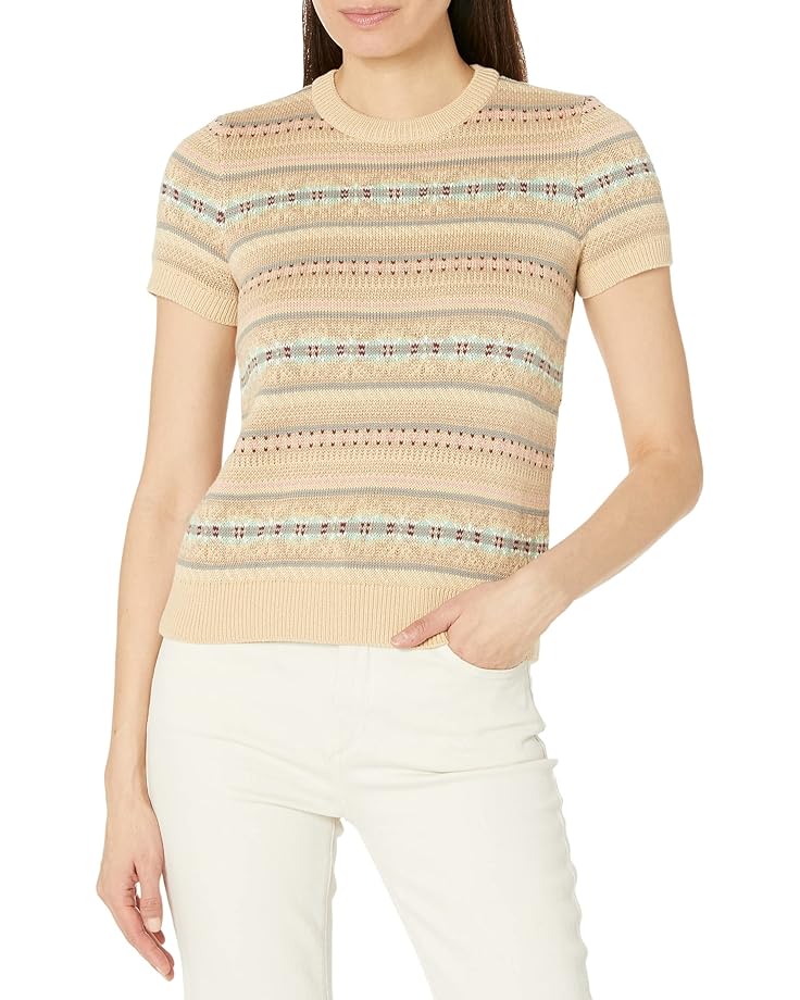 

Свитер LAUREN Ralph Lauren Fair Isle Short Sleeve Sweater, цвет Tan Multi