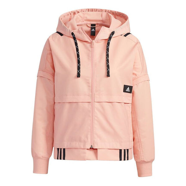 Куртка (WMNS) Adidas Str Jkt Light Detachable Sleeve Sports Pink Red Jacket, розовый