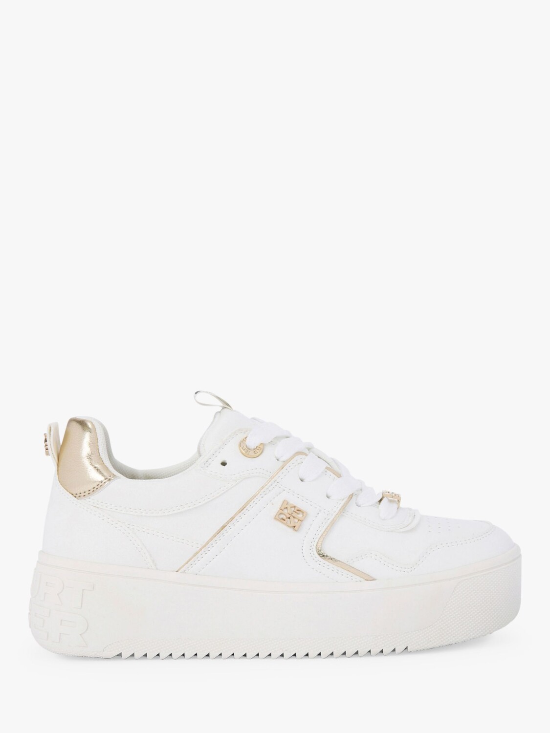 

Кроссовки на шнуровке KG Kurt Geiger Lyra, белый/золотой