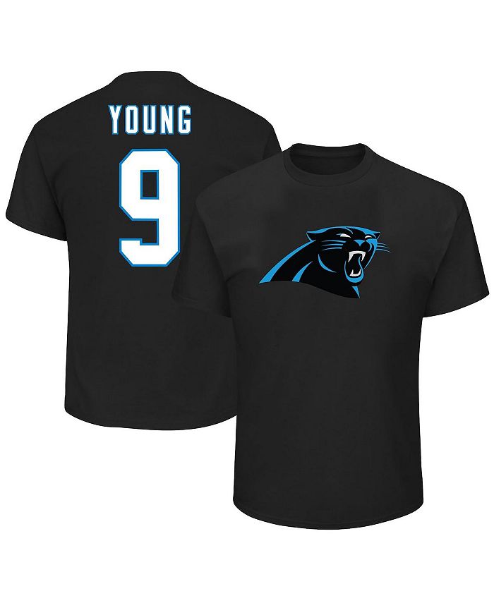 

Мужская фирменная футболка Bryce Young Black Carolina Panthers Big and Tall с именем и номером игрока Fanatics, черный