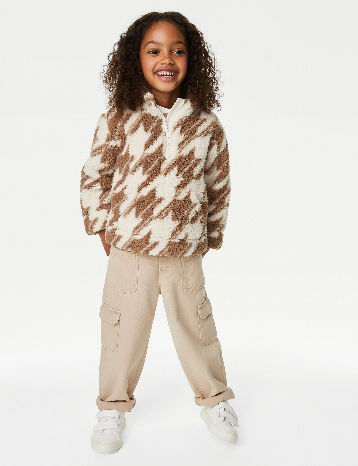 

Флисовый топ борг с принтом и молнией до половины (2–8 лет) Marks & Spencer