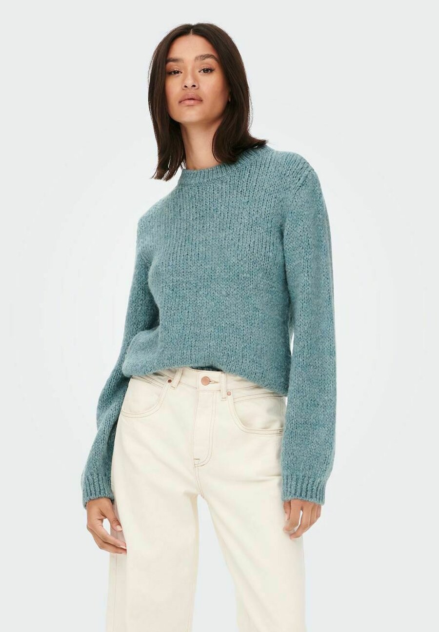 

Свитшот JDY JDYDINEA L/S O-NECK SOLID PULL KNT NOOS, цвет smoke blue