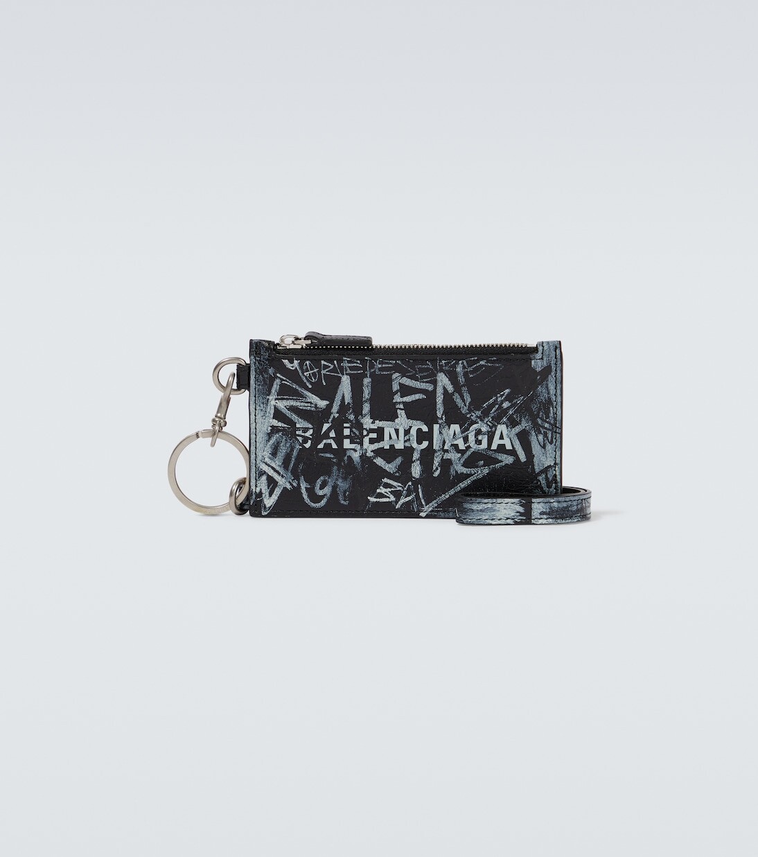

Кожаный визитница cash с логотипом Balenciaga, черный