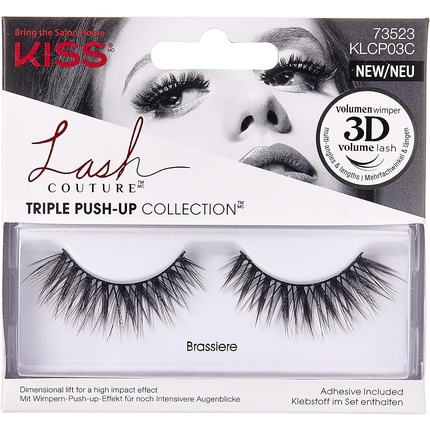 

Lash Couture Коллекция Triple Push Up Накладные ресницы Бюстгальтер с 3D-объемом Накладные ресницы Без жестокого обращения Многоразовые с клеем для ресниц Черный 1 пара, Kiss