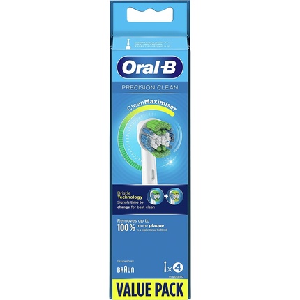 Насадка для электрической зубной щетки Oral-B Precision Clean с технологией Cleanmaximiser, Oral B 9 насадок precision clean с технологией cleanmaximiser oral b