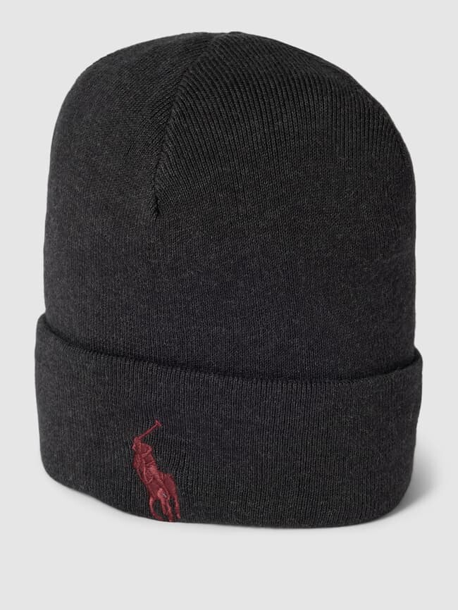 

Шапочка из чистого хлопка Polo Ralph Lauren, темно-серый