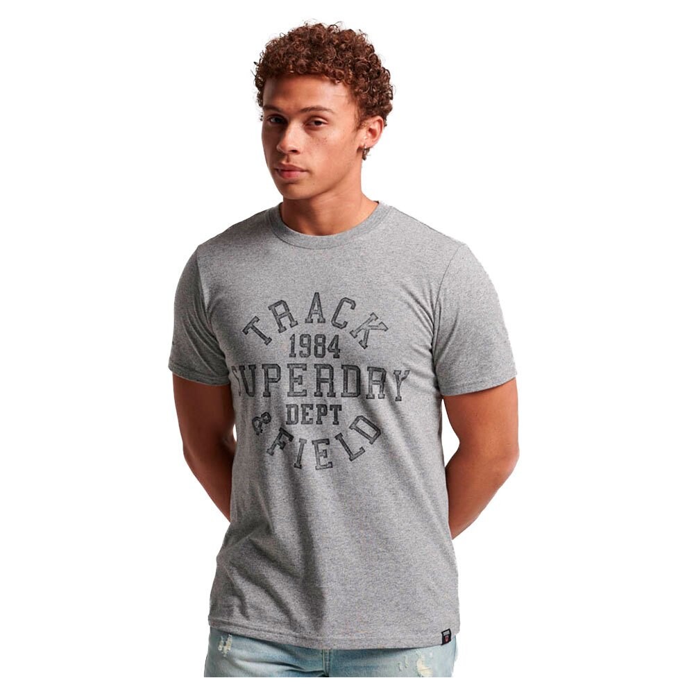 Футболка Superdry Athletic College Graphic Short Sleeve Round Neck, серый