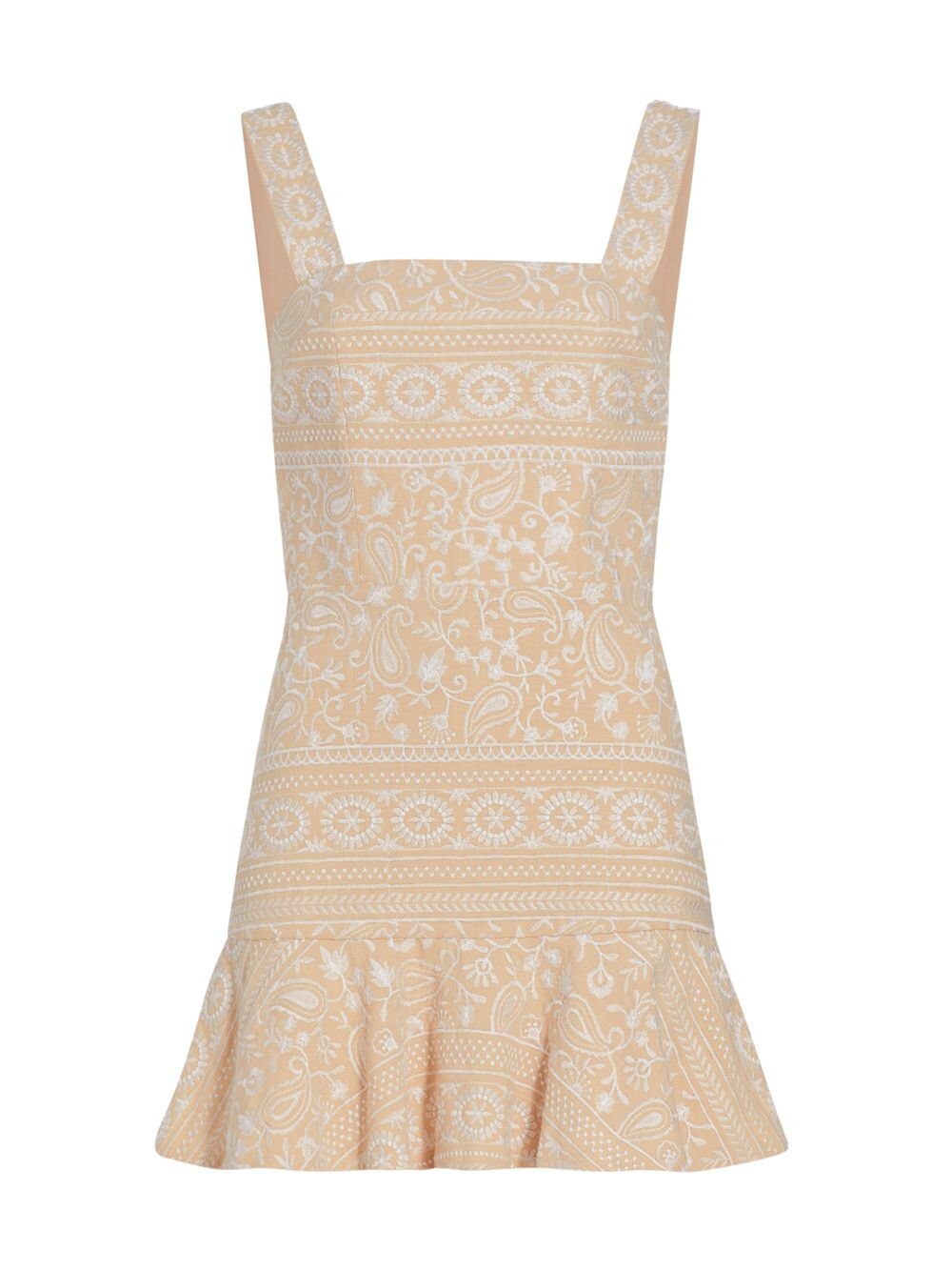 

Мини-платье Kaidra с заниженной талией Alice + Olivia, белый