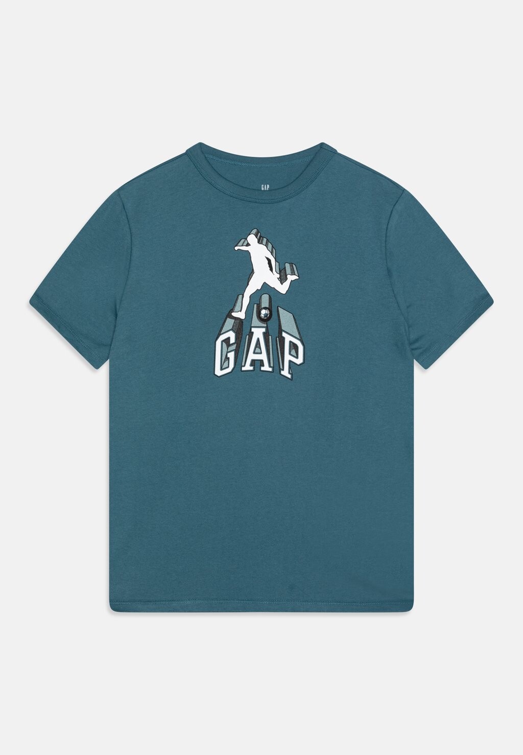 

Футболка с принтом VALUE LOGO BOYS GAP, цвет sheer teal
