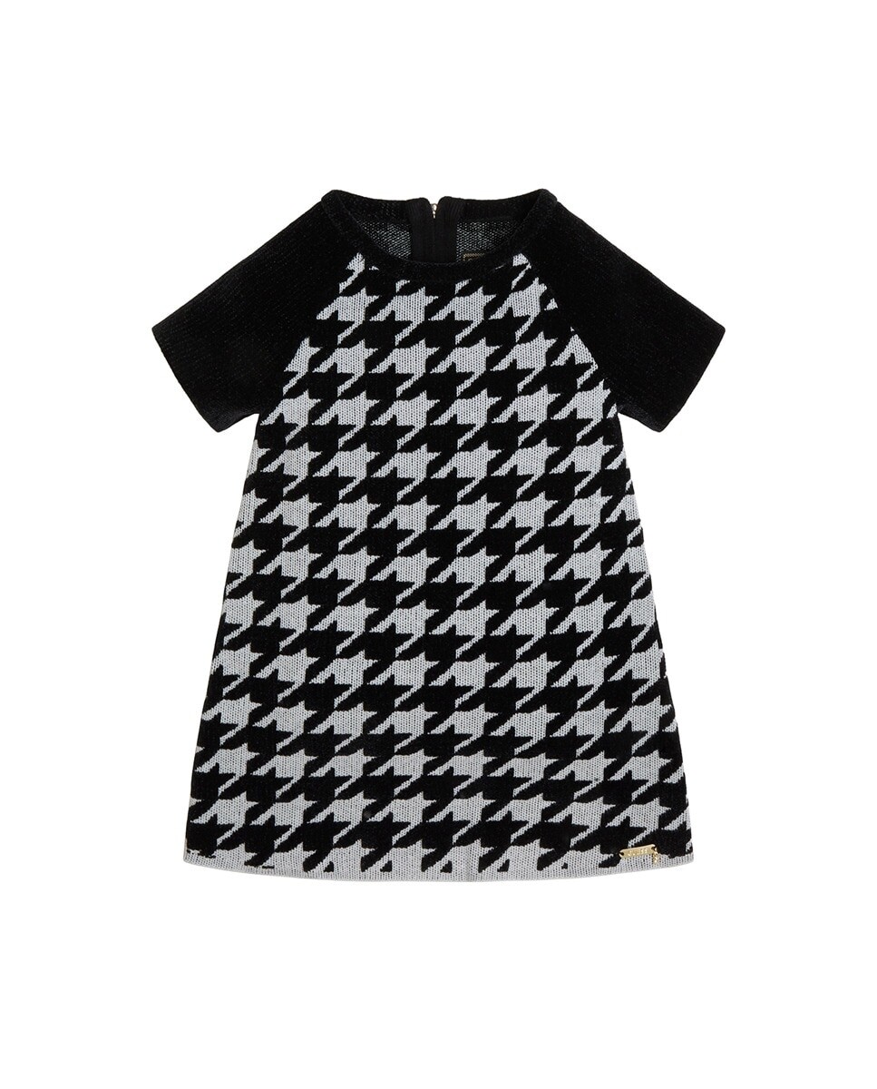 

Платье в ломаную клетку для девочки Guess, черный