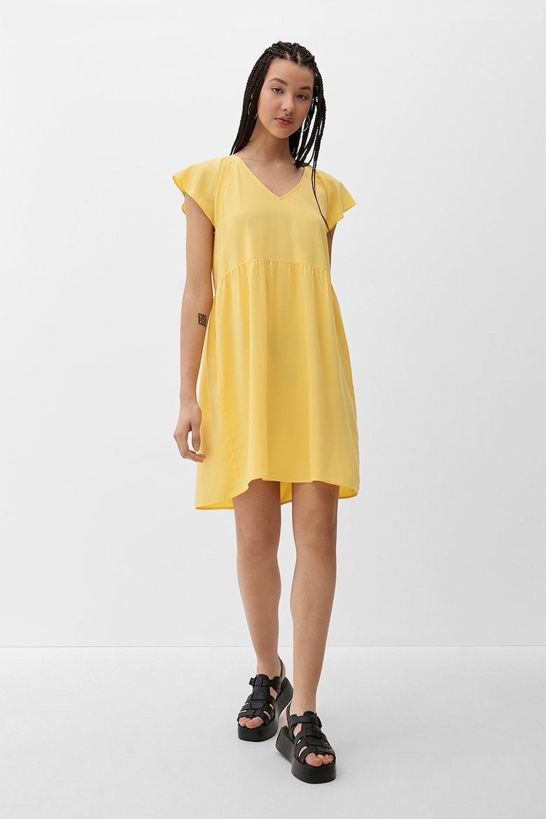 Короткое платье с точкой Q/S By S Oliver, желтый платье q s by s oliver размер 44 черный