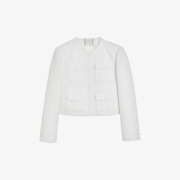 

Укороченная тканая куртка Alera Ted Baker, белый