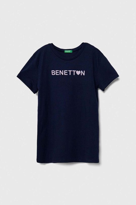 

Хлопковая футболка для детей United Colors of Benetton, темно-синий