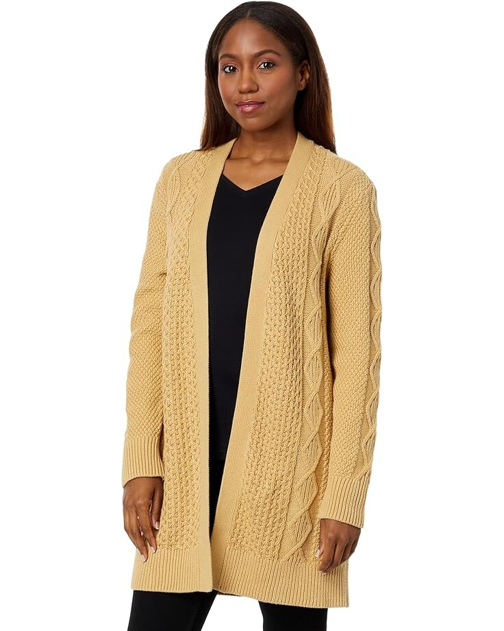 

Свитер L.L.Bean Signature Combed Cotton Cardigan, цвет Katahdin Khaki